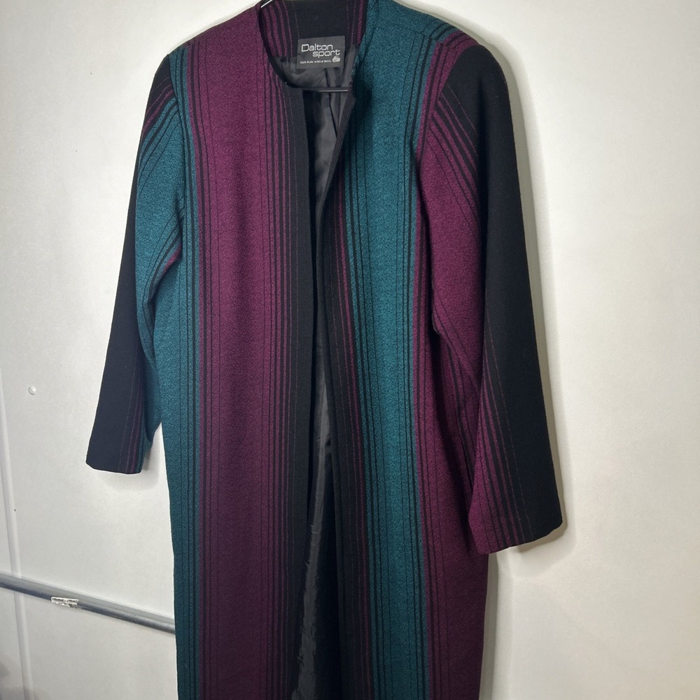 Vtg Dalton Sport Sz 14 100% Wool Open Blazer Jacket ILGWU Union Made